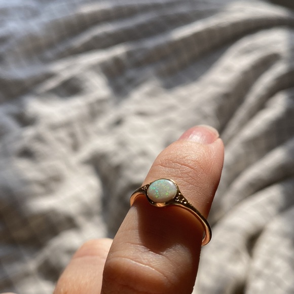 CATBIRD 14k gold opal FLORENCE SOLITAIRE RING engagement - Picture 6 of 6